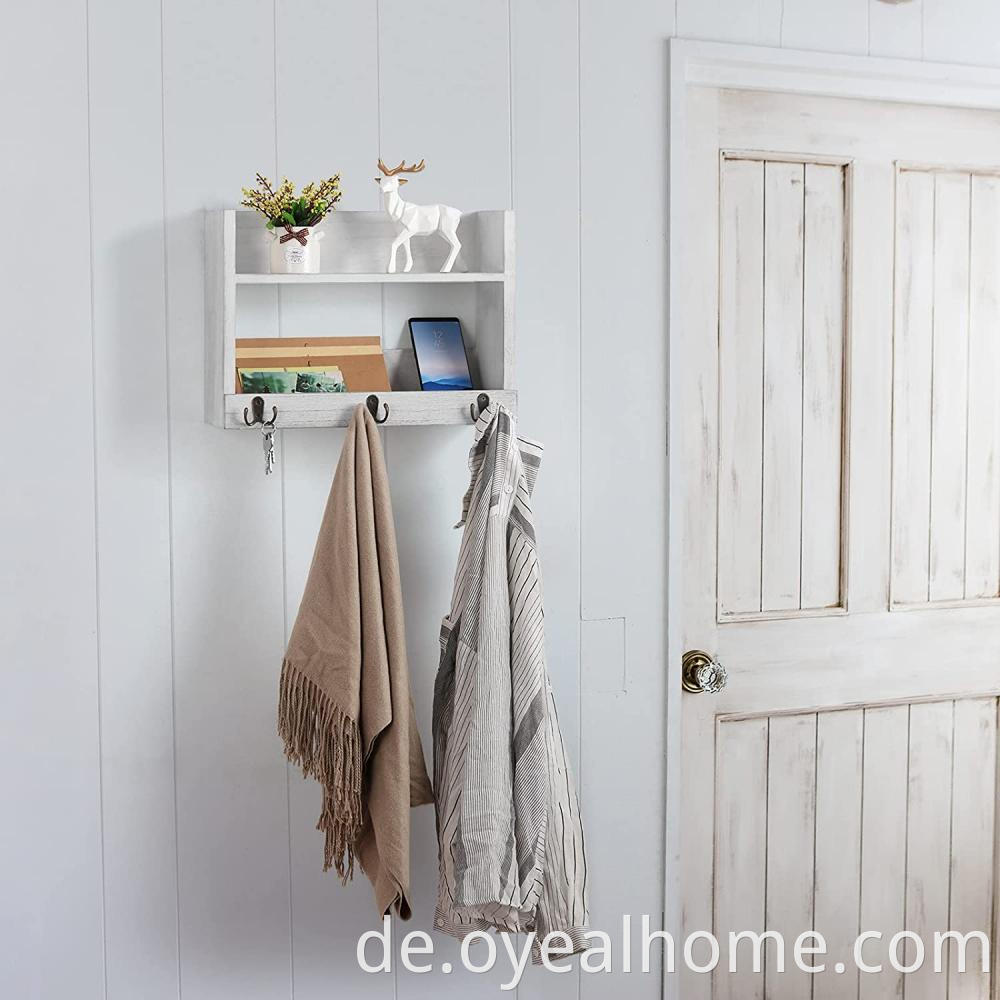 Wooden Coat Rack With Hooks